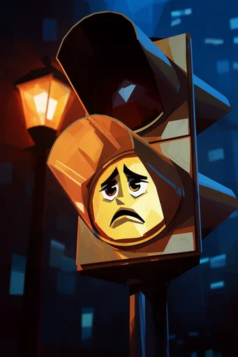 Cinematic Angular Noir style reference image — sharp geometric planes