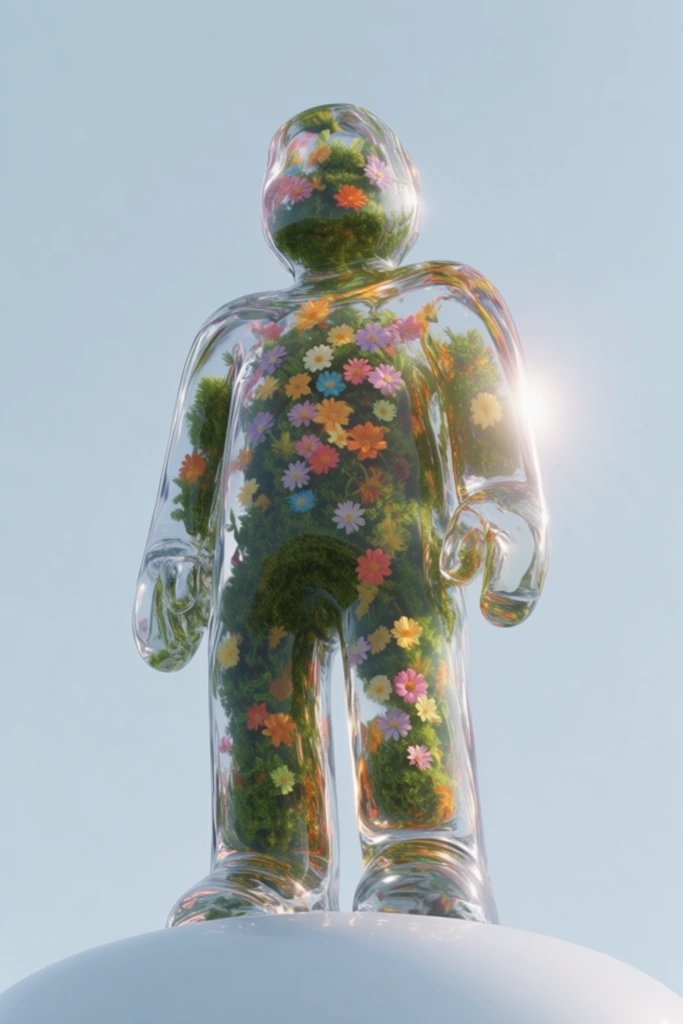 Translucent Biophilic Glassmorphism style AI image example 2