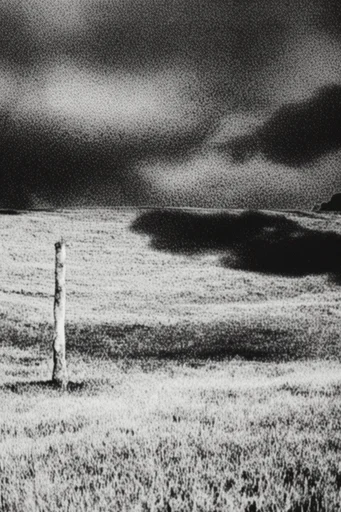Gritty Monochromatic Noir style AI image example 2