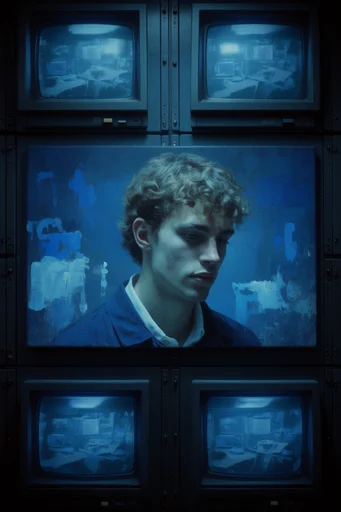 Analog Glitch Melancholy style reference image — scanlines