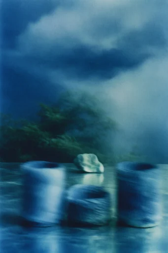 Spectral Indigo Motion style reference image — deep indigo and cyan palette