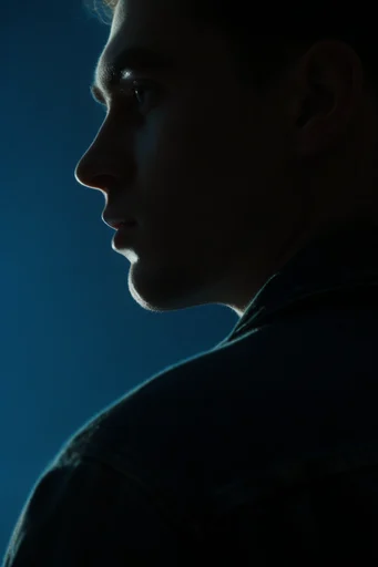 Cinematic Neon Silhouette style reference image — high-contrast silhouette