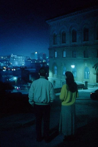 Nocturnal Cinematic Solitude style reference image — high-contrast shadows