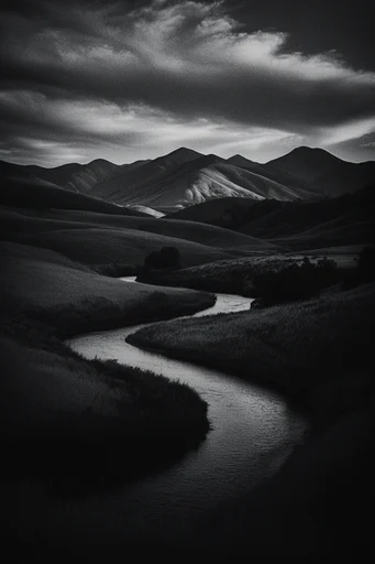 Intimate Chiaroscuro Noir style AI image example 2
