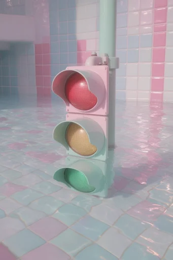 Ethereal Pastel Poolcore style reference image — liminal space