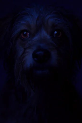 Nocturnal Bioluminescent Noir style reference image — high-contrast shadows
