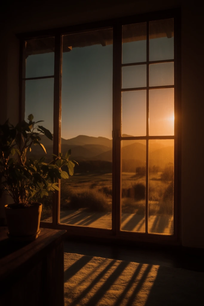 Amber Chiaroscuro Minimalism style AI image example 2