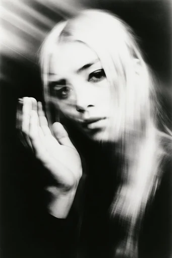 Kinetic Spectral Noir style reference image — long exposure ghostly effect