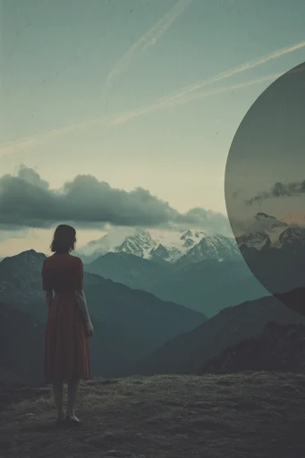 Geometric Voyeuristic Surrealism style reference image — geometric minimalism