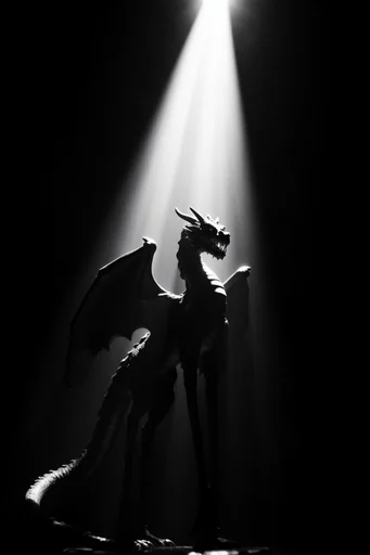 Monochrome Spectral Minimalism style reference image — volumetric light