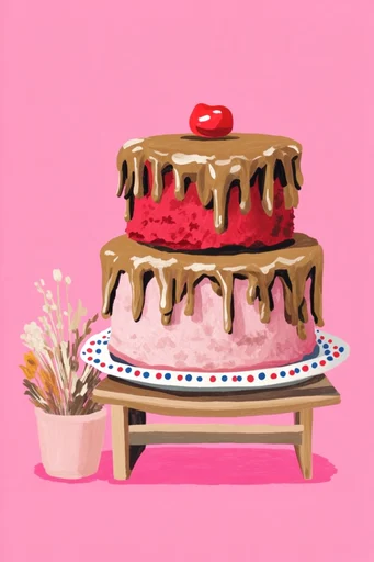 Vibrant Folk Fauvism style reference image — whimsical stylized forms