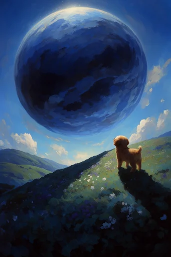 Luminous Nocturnal Dreamscapes style reference image — high contrast silhouettes