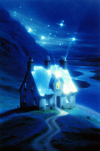 Electric Nocturnal Surrealism style AI image example 4