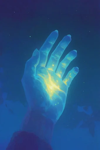 Ethereal Nocturnal Cosmicism style reference image — bioluminescent glow
