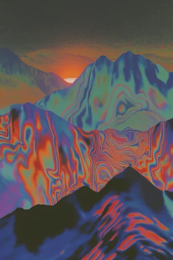 Thermal Acid Glitch style reference image — thermal imaging palette