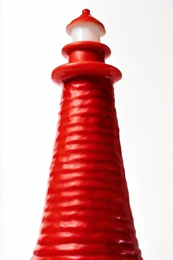 Clinical Crimson Surrealism style reference image — surreal product photography