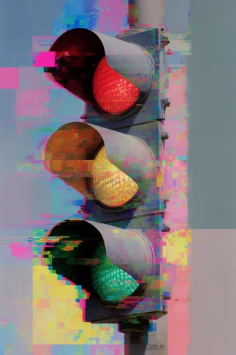 Gritty Glitch Noir style reference image — xerox texture