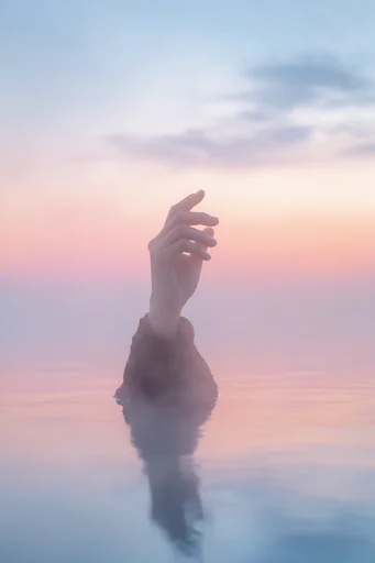 Ethereal Pastel Minimalism style reference image — pastel gradient sky