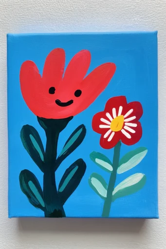 Tactile Naive Whimsy style reference image — folk art aesthetic