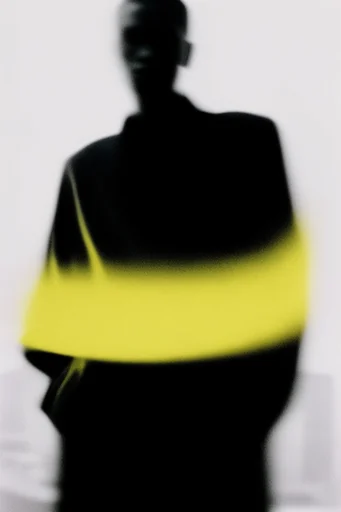 Radioactive Minimalist Blur style reference image — blurred silhouette
