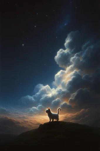 Celestial Nocturnal Sublime style reference image — high contrast silhouette