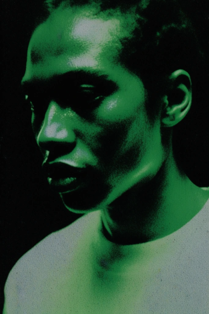 High-Contrast Neon Noir style AI image example 1