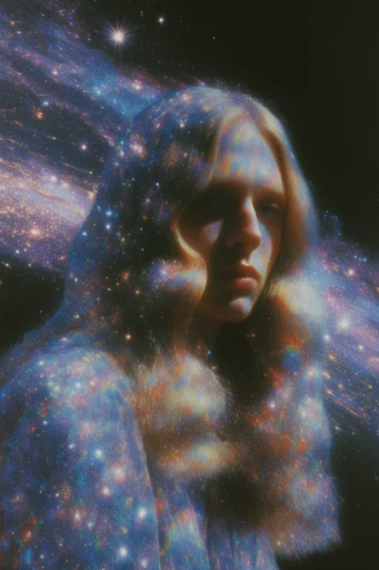 Celestial Analog Dreamscape style reference image — soft-focus airbrush texture