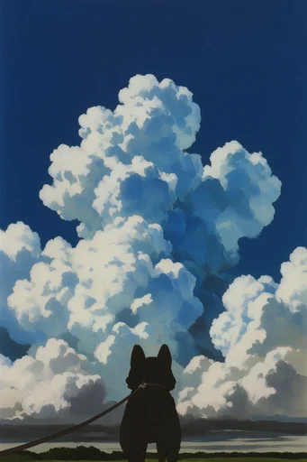 Surreal Cobalt Cloudscapes style reference image — volumetric lighting