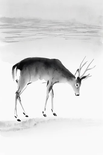 Atmospheric Ink Minimalism style AI image example 3