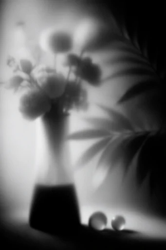 Spectral Monochrome Noir style reference image — heavy analog film grain