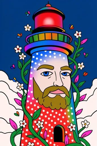 Neon Surreal Folklore style reference image — surreal pop illustration