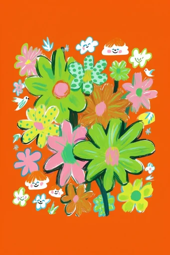 Neon Whimsical Pop style reference image — playful graphic illustration