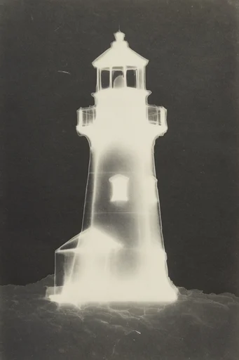 Experimental Monochrome Luminism style reference image — silver gelatin texture