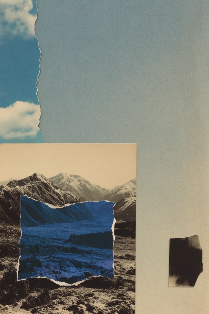 Minimalist Surrealist Montage style AI image example 2