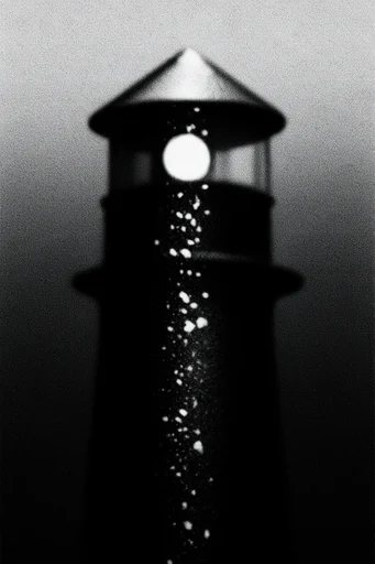 Gritty Monochromatic Noir style reference image — halftone dither