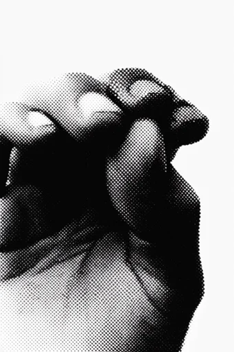 Gritty Halftone Noir style reference image — gritty photocopy texture