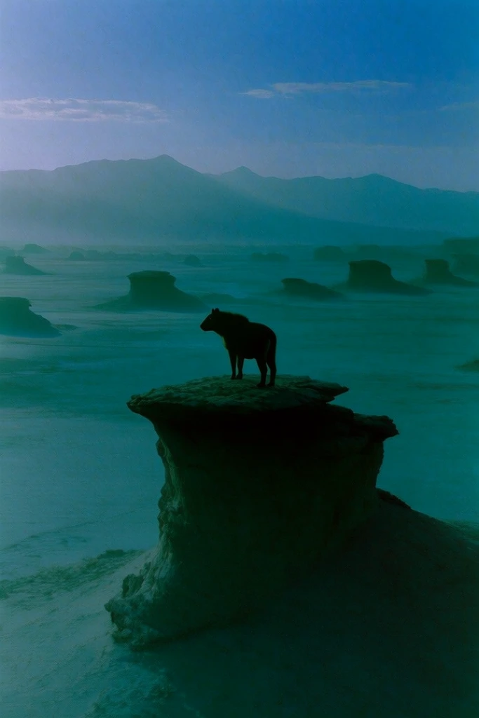 Monochromatic Teal Void style AI image example 3