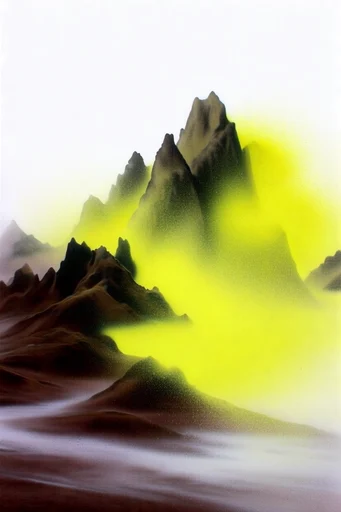 Radioactive Minimalist Blur style reference image — blurred silhouette