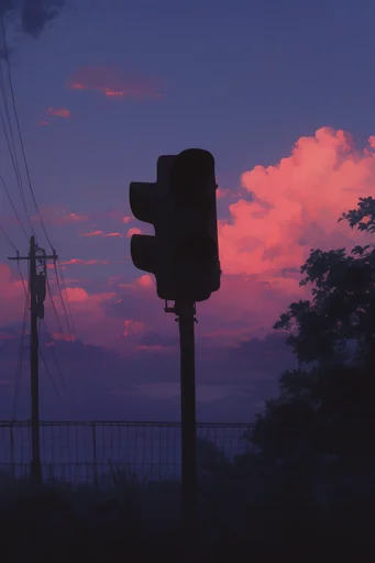 Nostalgic Twilight Anime style reference image — twilight gradient sky
