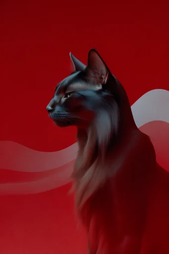 Monochromatic Crimson Avant-Garde style reference image — striking graphic composition