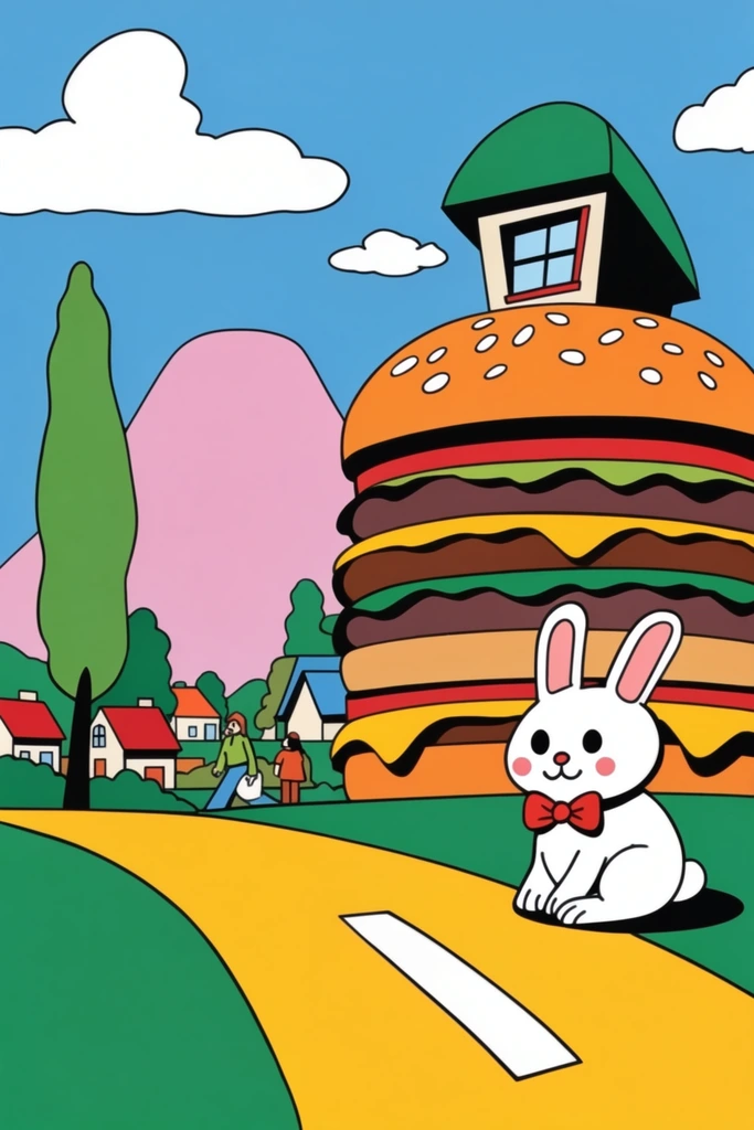 Graphic Pop Surrealism style AI image example 2