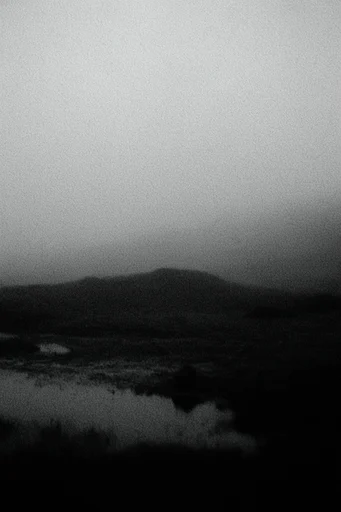 Atmospheric Monochrome Grain style reference image — high-contrast monochrome