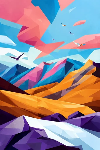 Structural Geometric Cubism style reference image — geometric cubism