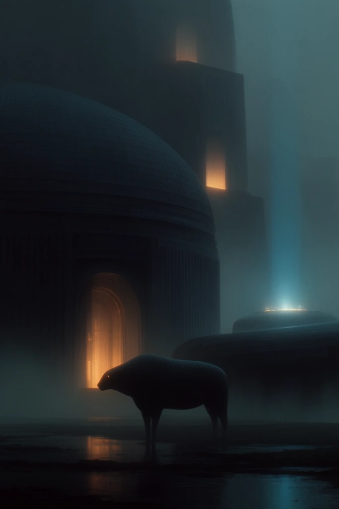 Cinematic Neon Noir style AI image example 3