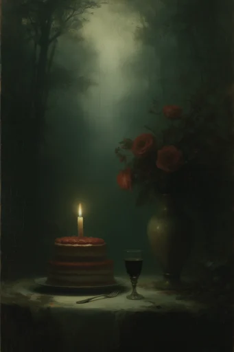 Moody Nocturnal Romanticism style reference image — haunting moonlight glow