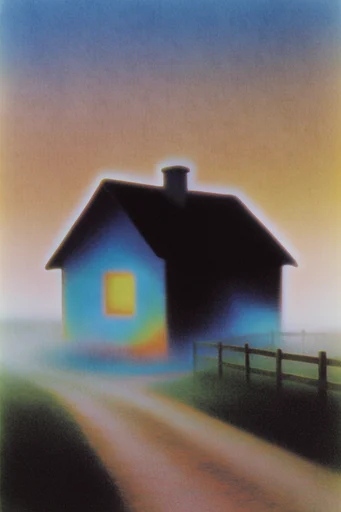 Thermal Grain Surrealism style AI image example 4