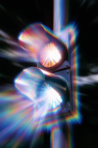 Spectral Glitch Surrealism style reference image — spectral light dispersion