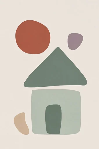 Organic Earthy Minimalism style AI image example 4