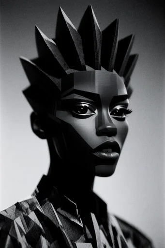 Monolithic Brutalist Noir style reference image — stark chiaroscuro lighting