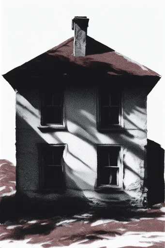 Graphic Stippled Noir style reference image — retro print aesthetic